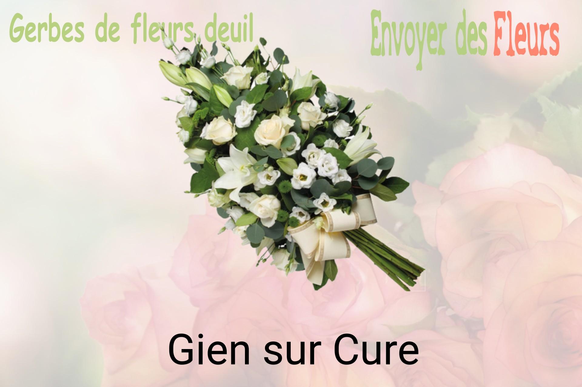 Gerbe de fleurs de deuil livrée à Gien-sur-Cure
